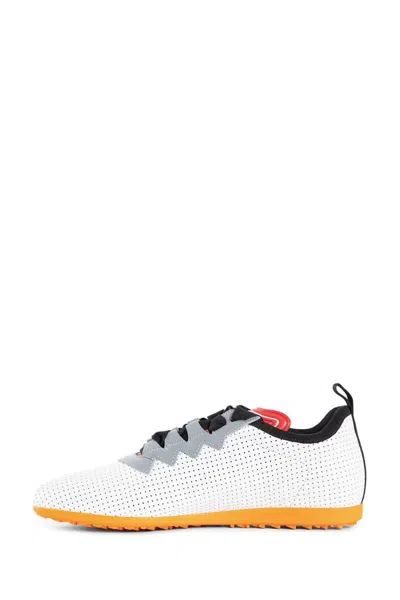 Valentino Chromathon Low-top Sneakers In Perforated Leather In White