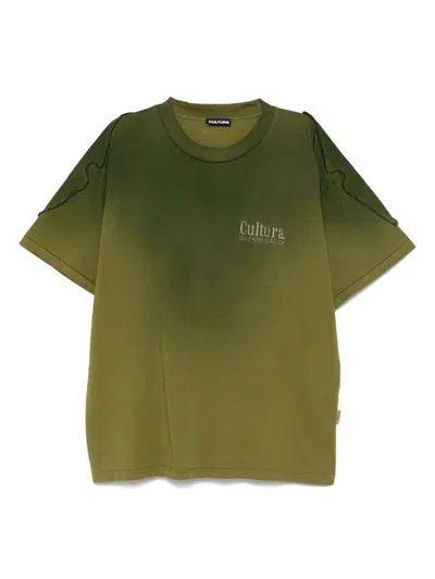 Cultura Embroidered-logo T-shirt In Green