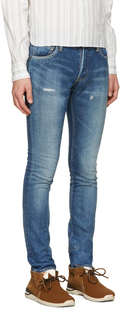 Shop Visvim Blue Social Sculpture Jeans