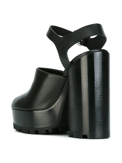 Shop Jil Sander Open Platform Sandals In Black