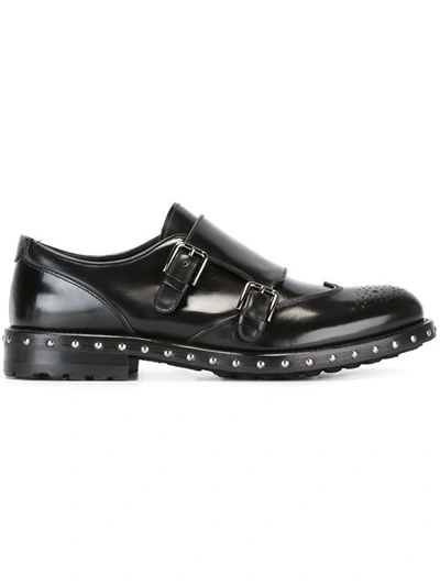 Dolce & Gabbana Studded Monk Shoes - Black