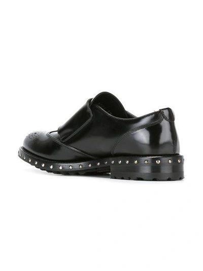 Shop Dolce & Gabbana Studded Monk Shoes - Black