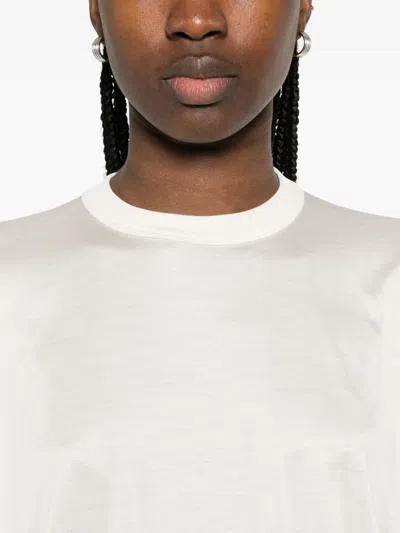 Carven Silk T-shirt In White