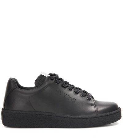 Shop Eytys Ace Leather Sneakers In Black