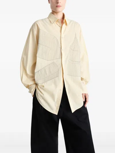 Lemaire X Philippe Weisbecker Relaxed Shirt In Yellow