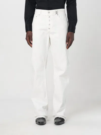 Alexander Mcqueen High Waist 5 Pockets Belt Loops Trousers In White