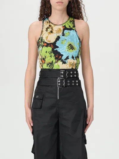 Ganni Women's Printed Bodysuit | Size 36 | T4134 In Multicolor