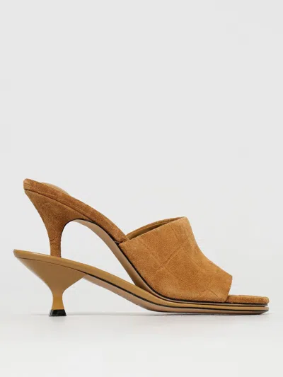 Jacquemus Women's Calf Leather Mules Sandals In Camel