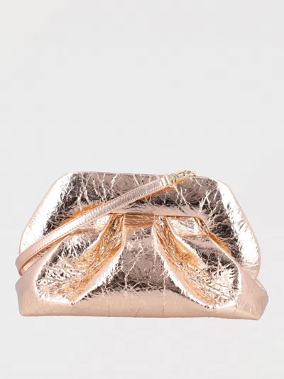 Themoirè Rose Gold Gea Clutch In Gold