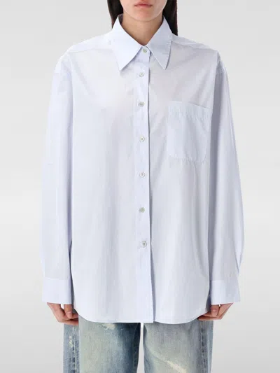 Our Legacy Timeless Shirt With Chest Pocket And Long Sleeves In Sky Blue