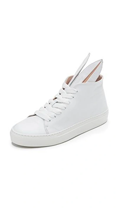Shop Minna Parikka Bunny Sneakers In White