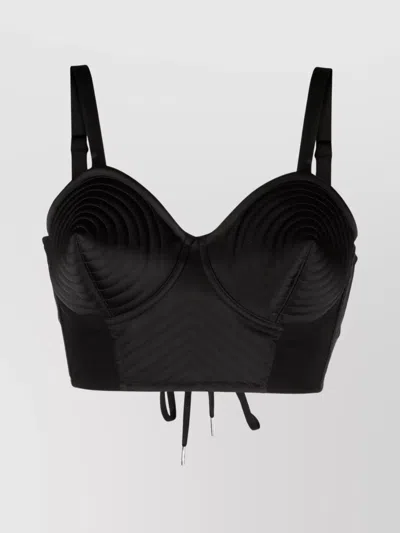 Jean Paul Gaultier Conical Corset Cropped Top In Black