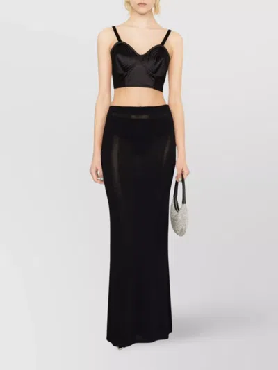 Jean Paul Gaultier Conical Corset Cropped Top In Black