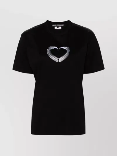 Junya Watanabe Crew Neck Graphic-heart Print T-shirt