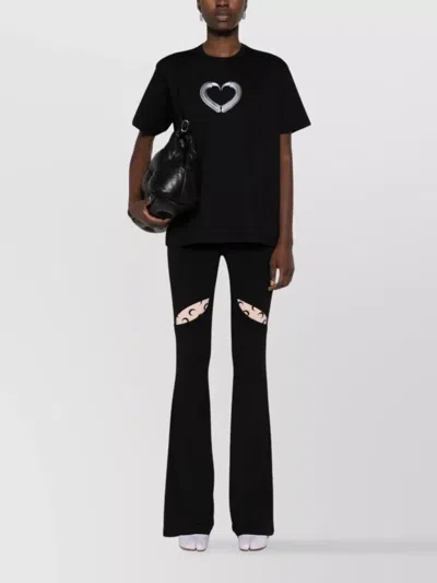 Junya Watanabe Crew Neck Graphic-heart Print T-shirt