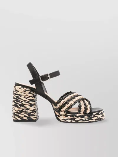 Castaã±er Black Ankle Strap Heels