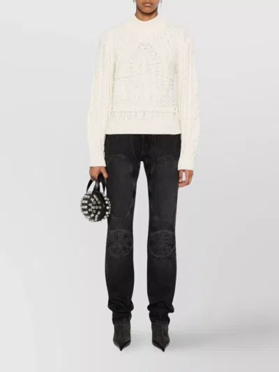 Jean Paul Gaultier Jeans With Padded Inlays And Lace Up