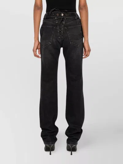 Jean Paul Gaultier Jeans With Padded Inlays And Lace Up