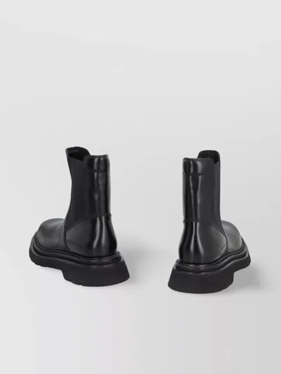 Dsquared2 Leather Urban Chelsea Booties With Carrion Sole