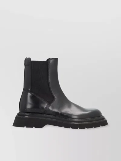 Dsquared2 Leather Urban Chelsea Booties With Carrion Sole