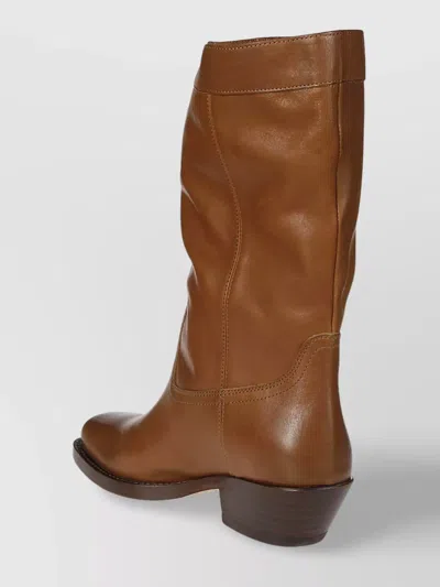 Isabel Marant Étoile Biker Block Heel Mid-calf Boots With Buttons
