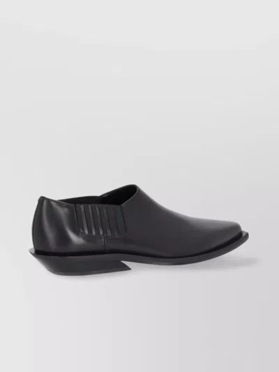 Ann Demeulemeester Pointy Micro Heel Cowboy Shiny Calf In Black