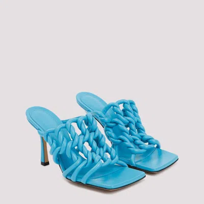 Bottega Veneta Stretch Sandals In Turquoise
