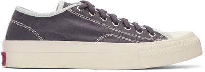 Visvim Purple Skagway Sneakers In Navy