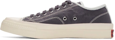 Shop Visvim Purple Skagway Sneakers In Navy