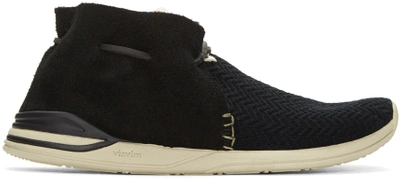 Visvim Black Huron Mesh Moc-folk Sneakers