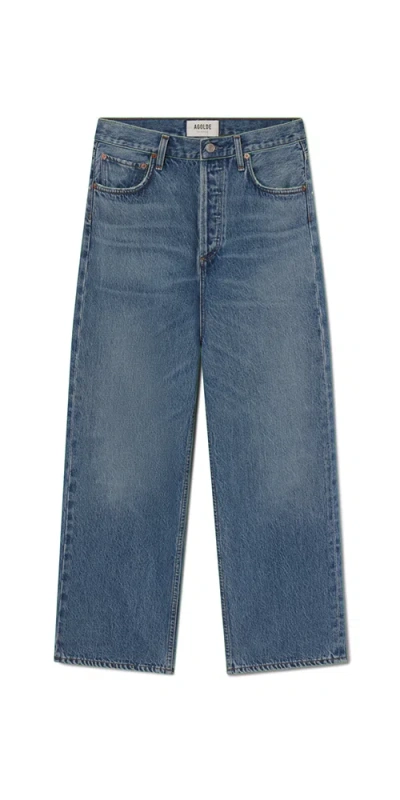 Agolde Ren High Rise Wide Leg Jean Shrine In Blue