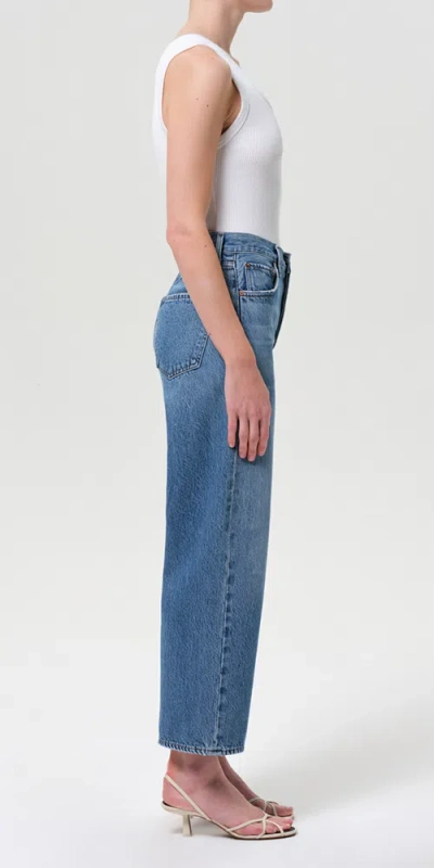 Agolde Ren High Rise Wide Leg Jean Shrine In Blue
