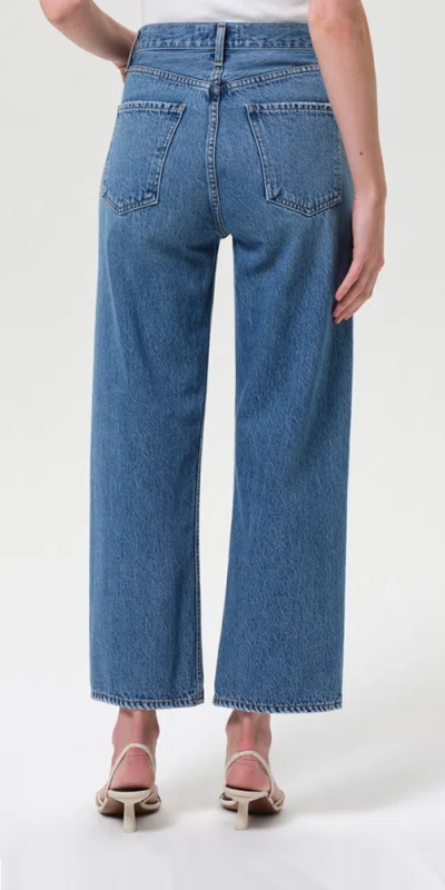 Agolde Ren High Rise Wide Leg Jean Shrine In Blue