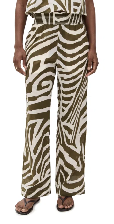 Rails Brendon Wide Leg Cotton Pants In Selva