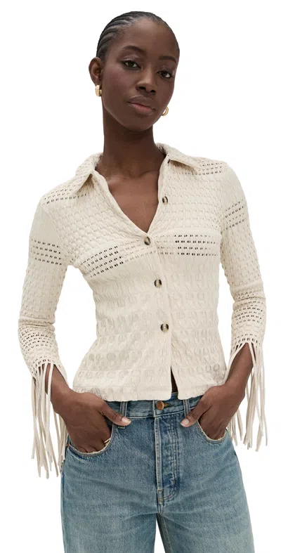 Nanushka Niceta Blouse In Creme