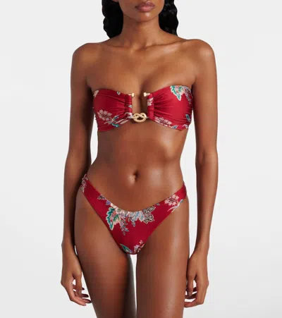 Zimmermann Beachwear In Red Polyamide In Pink