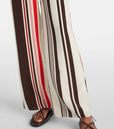 Sir Thistle Silk Satin Wide-leg Pants In Multi