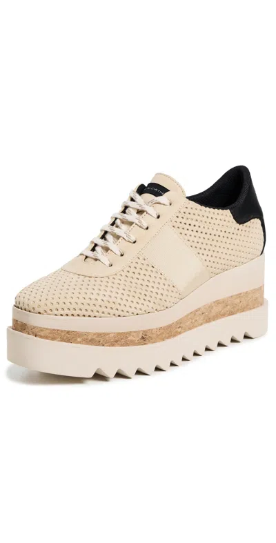 Stella Mccartney Sneakelyse Vegan Colourblock Platform Trainers In Greggio