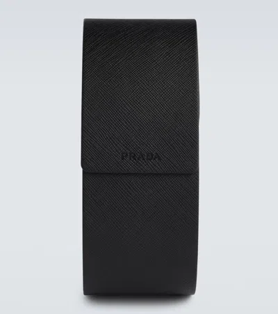 Prada Oval Sunglasses In Black