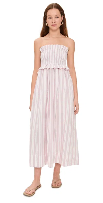 Posse Coby Strapless Dress In Vintage Stripe
