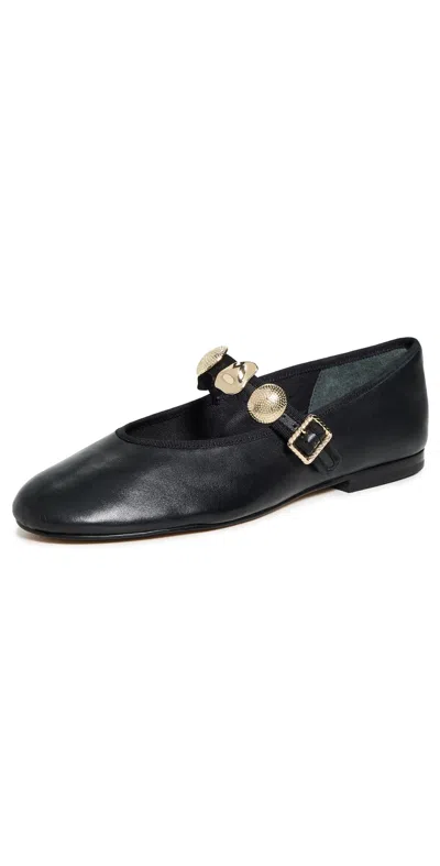 Dolce Vita Relan Ballet Flats Black Leather In Black Leather