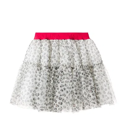 Monnalisa Leopard-print Tutu In Grey