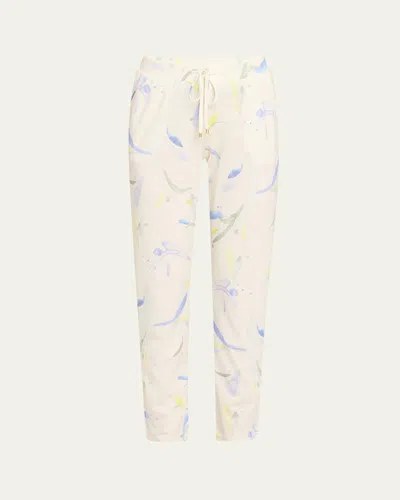 Hanro Botanical-print Lounge Pants In Dive Of Color