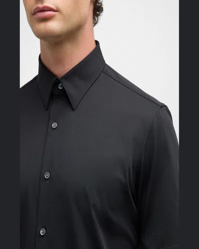 Theory Regal Merino Relaxed Button Down In Brown
