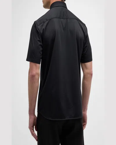 Theory Regal Merino Relaxed Button Down In Brown