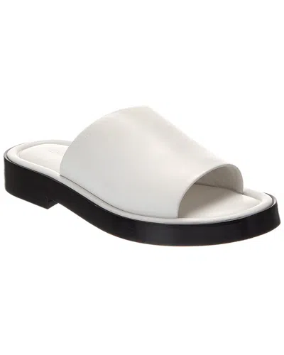 Ferragamo Giunone Leather Slides In White