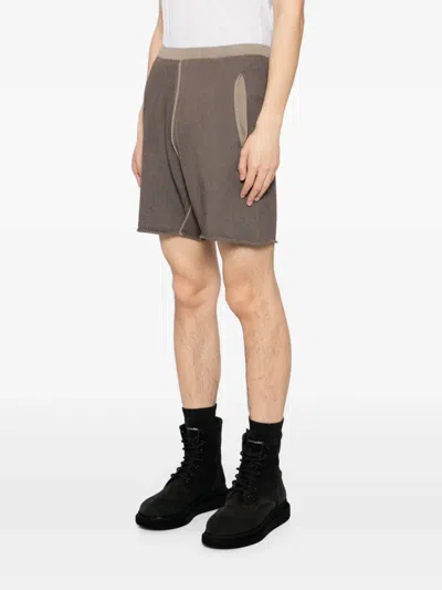 Label Under Construction Cotton Shorts In Brown