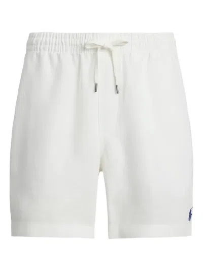 Polo Ralph Lauren Short En Velours Côtelé In White