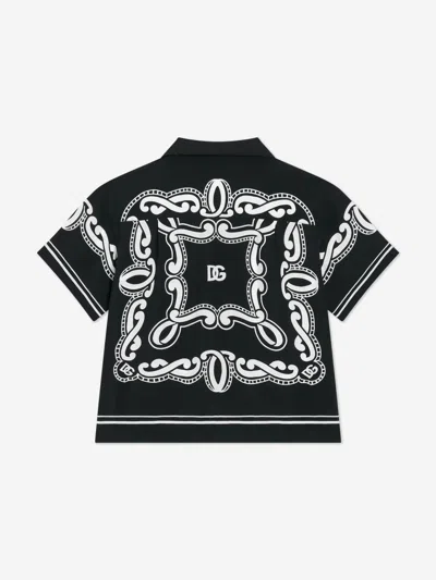 Dolce & Gabbana Batik Shirt With Bandanna Print In Black