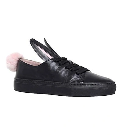 Shop Minna Parikka Tail Leather Trainers In Black